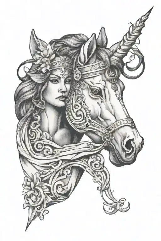 Artemis And Horse Head