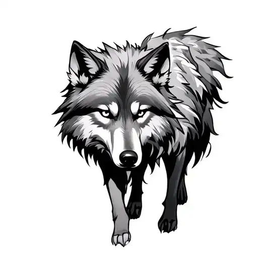 Fenris The Wolf Standing Tall Amidst