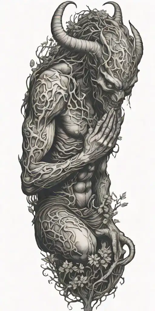 Demon Praying In The Woods