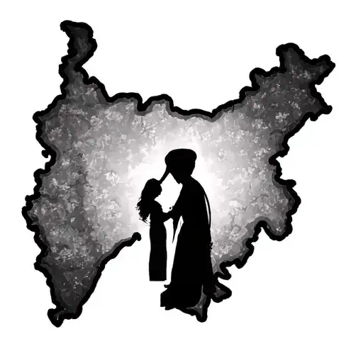 Punjab Map Inside A Kid With His Mom