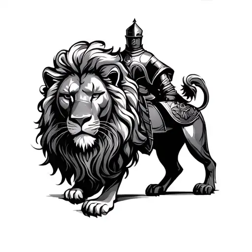 Lion And A Knight