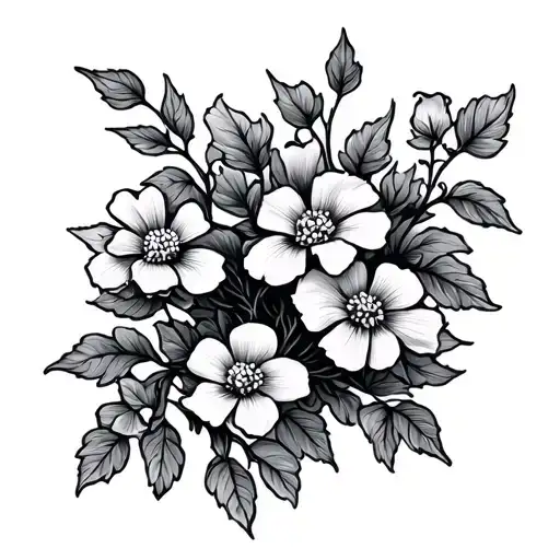 Electric Vine And Tiny Flowers Blooming