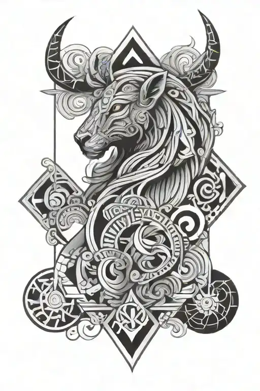 Norse Mythology Pattern Geometric Pattern