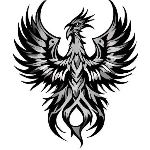 Expand Tribal Phoenix Tattoo Design