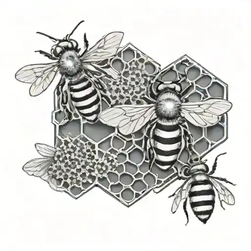Honey Bees With Honey Comb Girly Lace Patterns