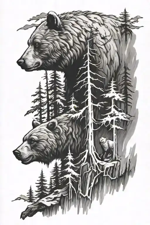 Forest And A Bear