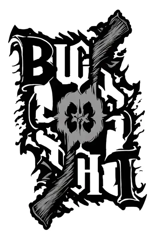 The Word Buckshot Vertically