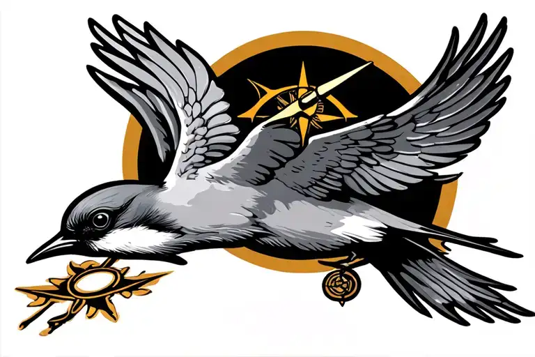 Traditional Swallow And Compass