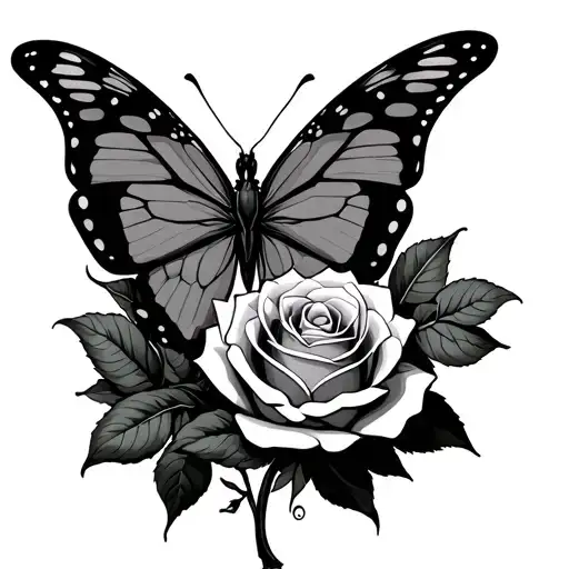 Rose Butterfly God Holding