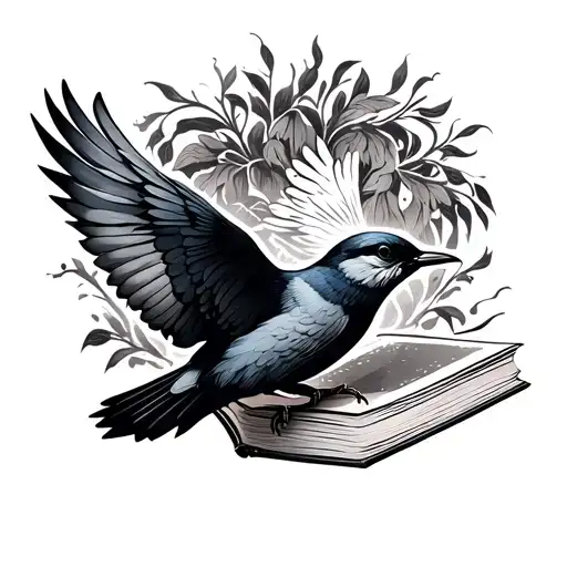 Book And Bird Flying