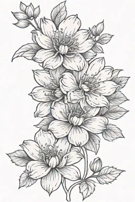 Daisy Flower Sweet Pea Flower Larkspur Flower Water Lily Flower With Names And Footprints