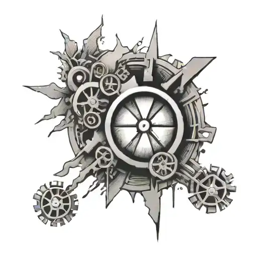 An Abstract Representation Of A Nuclear Fallout Symbol Combined With Musical Notes