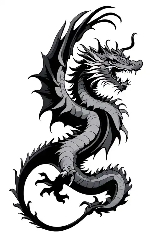Asian Dragon Flying