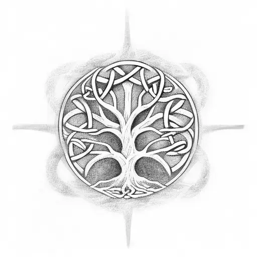 Tree Of Life Map Celtic Sleeve