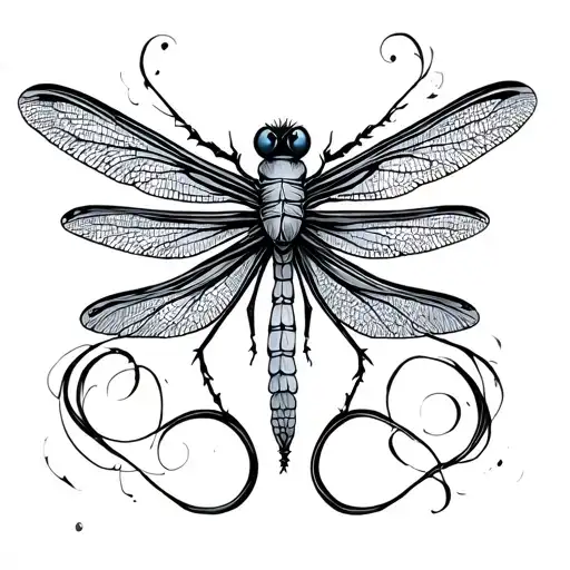 Dragonfly With Infinity Symbol Wings