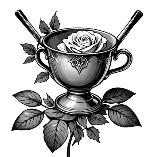 Cup Of Mini Golf Clubs Pocahonta And Rose Intertwined