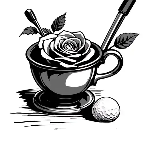 Cup Of Mini Golf Clubs Pocahonta Chain And Rose Made