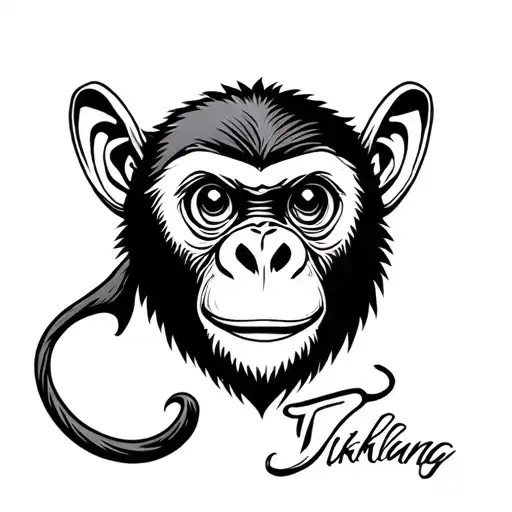 A Monkey Tikling Bannana