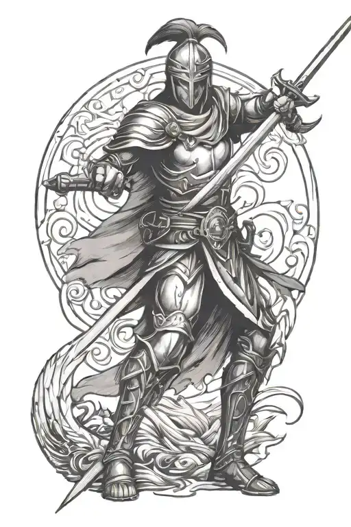 Warrior Wielding A Sword