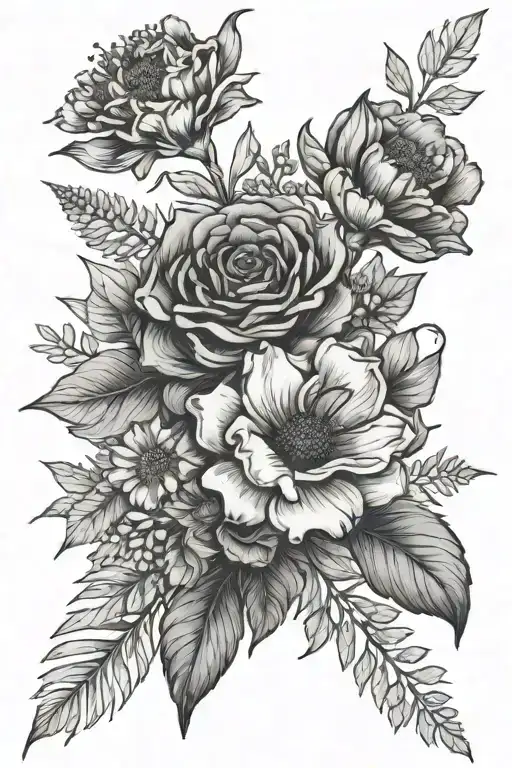 January February May September October December Birth Flower Bouquet