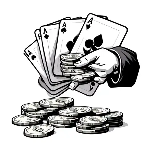 Gambling And Hustling Figure Counting Money