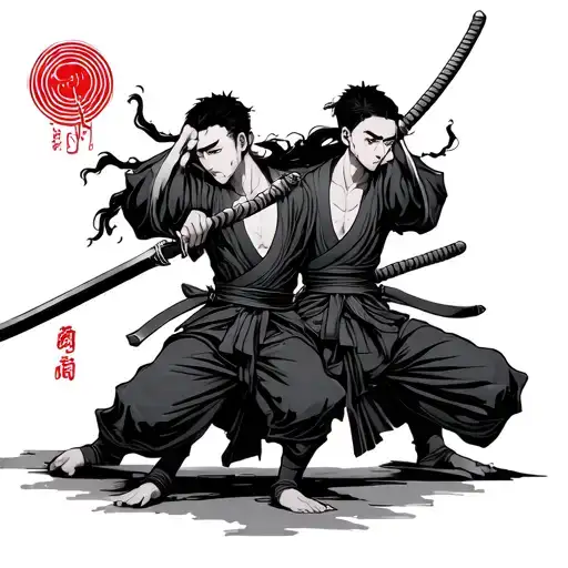 Brothers In Japanese With Sword