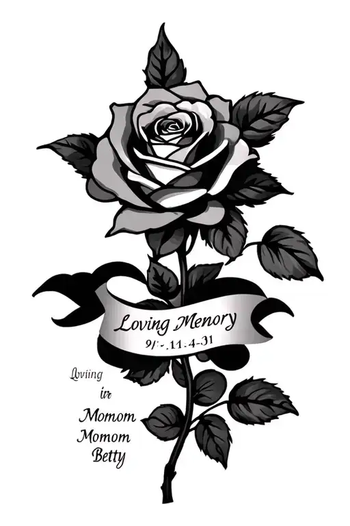 In Loving Memory Mommom Betty 9-14-11 Bannerclouds And A Rose