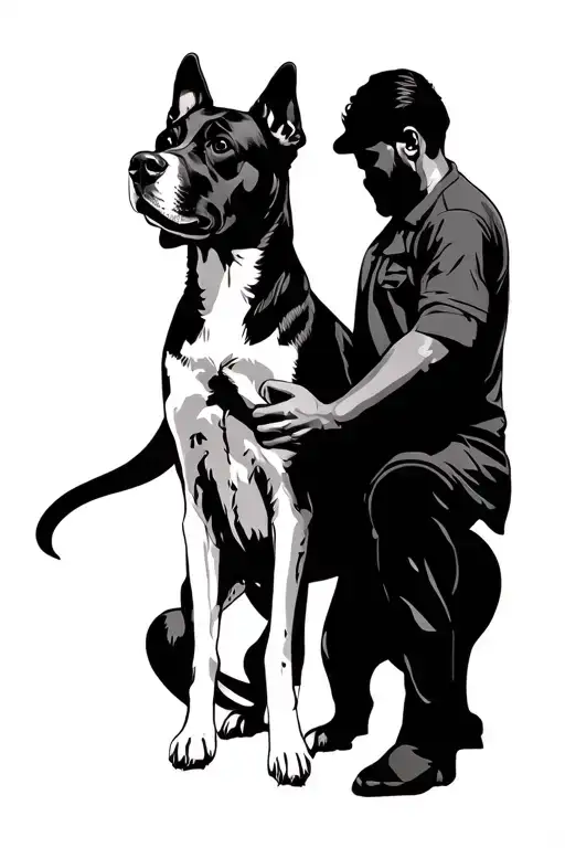 Man And Dog Silhouette