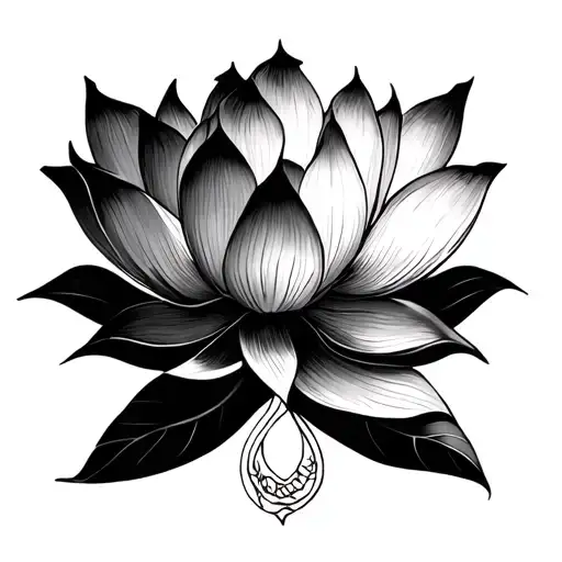 Amor Fati With Lotus Flower Intertwined