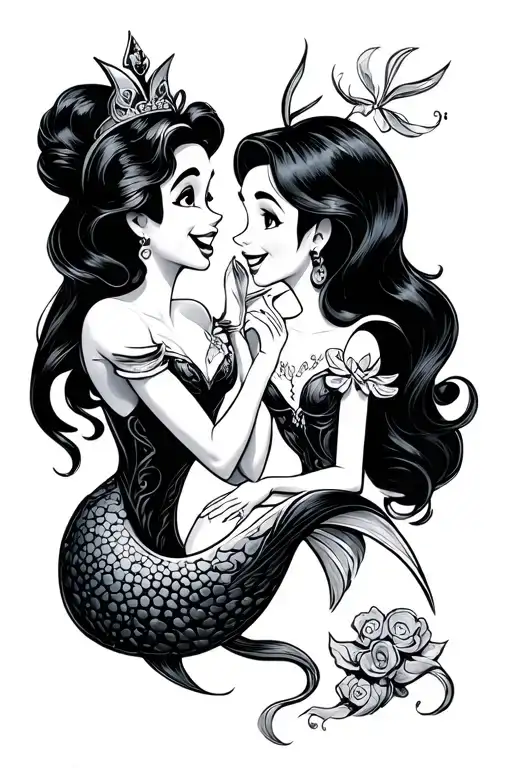 Sirenetta Disney Characters Playing