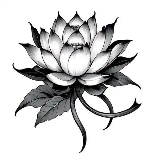 Amor Fati With Lotus Flower Intertwined Symbolizing