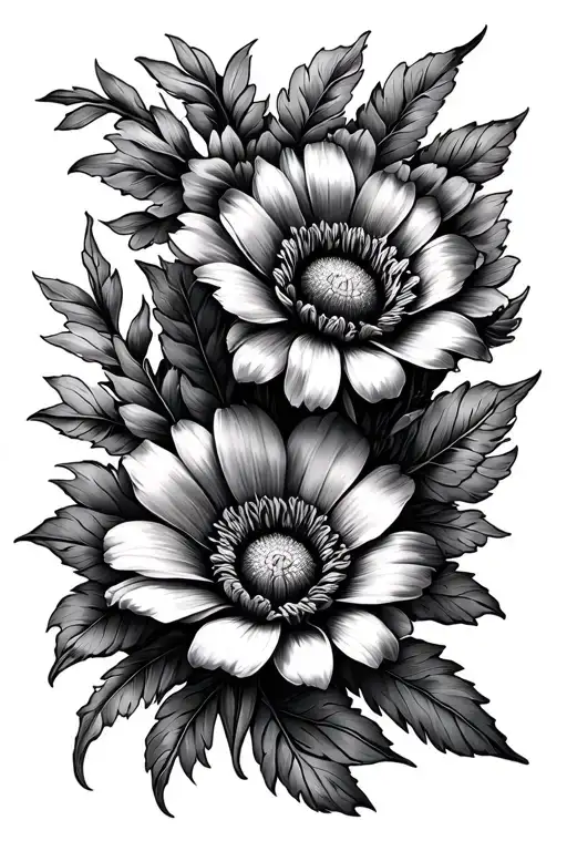 July And September Birth Flower Intertwined