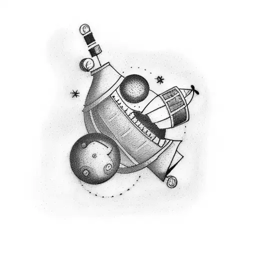 Design A Tattoo Inspired By The Concept Of A Sauna In Space