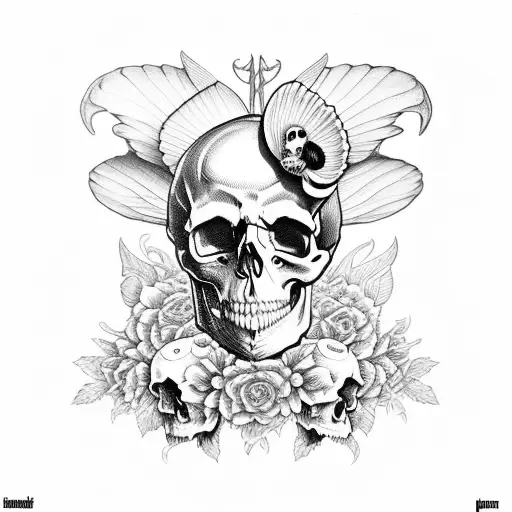 Skull And Death Moth