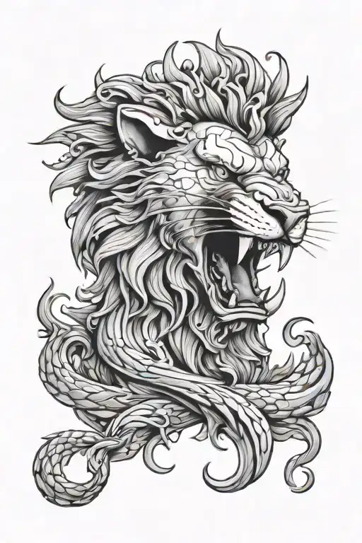 Red Lion Head Biting Scales