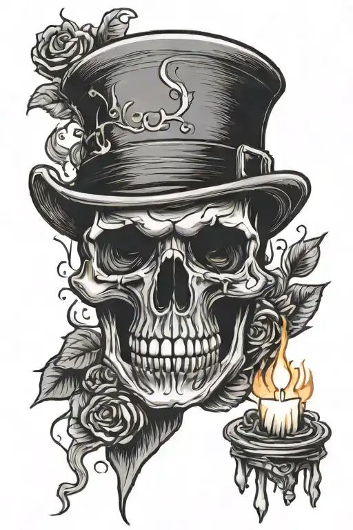 Skull With Candle