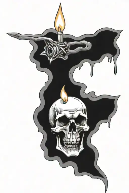 Skull With Candle