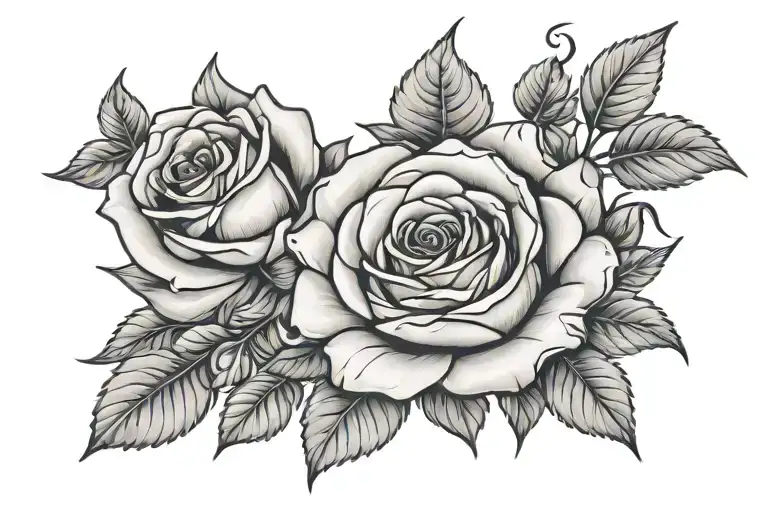 Lettering And Rose