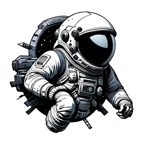 Sci Fi Astronaut Spaceship Galactic Civilization