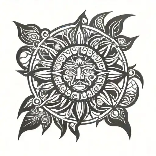 A Simpering Tribal Sun