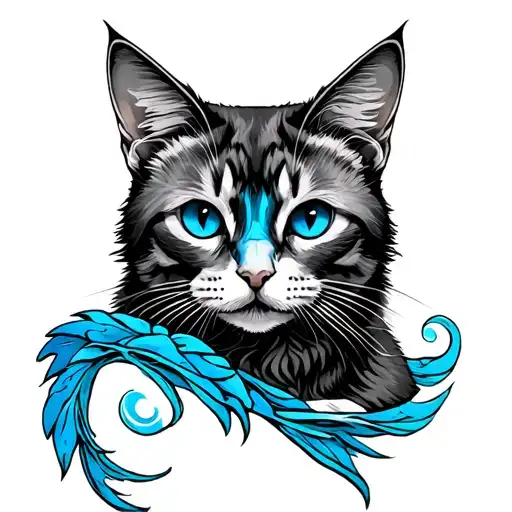 Cat Pisces Blue Aspen