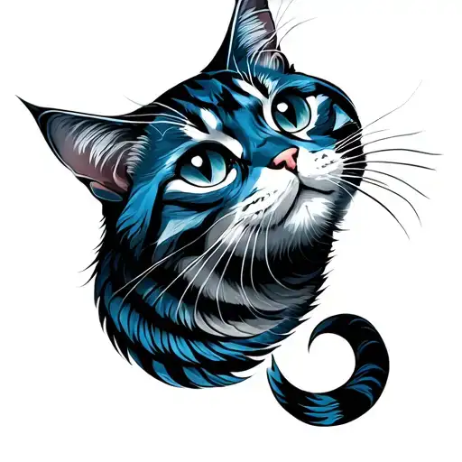 Cat Pisces Blue