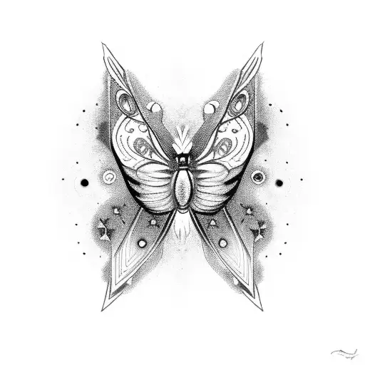 A Cosmic Moth Fluttering Amidst Constellations