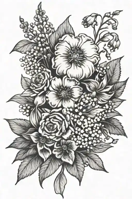 Marigold And Lily Of The Valley Bouquet