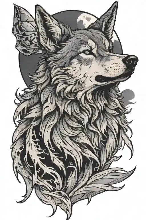 Wolf Howling At The Moon