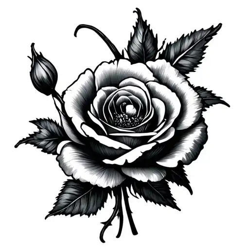 Poppy And Rose Intertwined