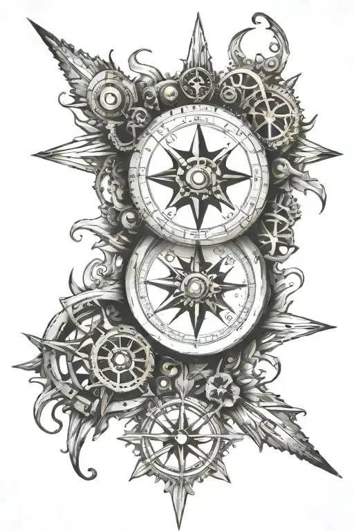 Steam Punk Nautical Compass Suicide Survivor