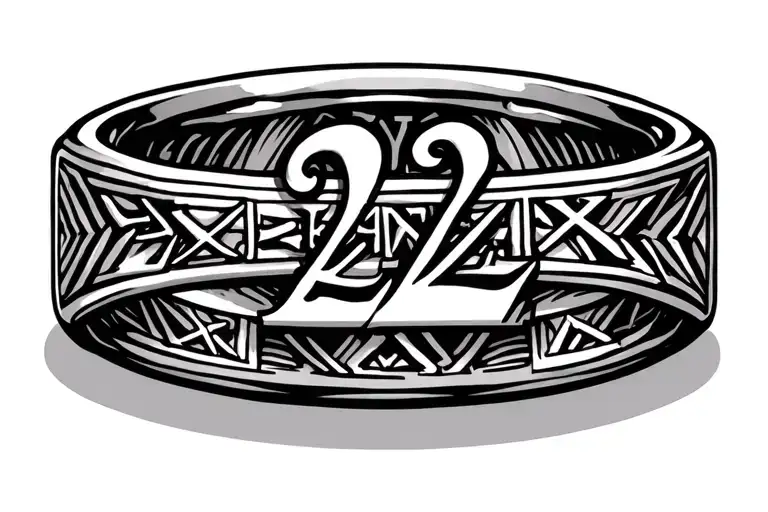 Wedding Ring Roman Numerals 22