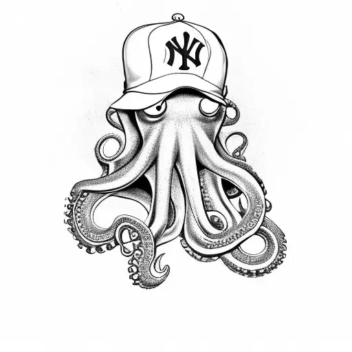 Octopus With Yankees Baseball Jersey