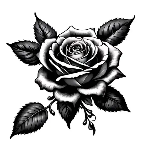 Aushante With A Rose Intertwined